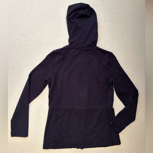 Talbots light weight navy blue full zip up hooded jacket Sz-SP  O17 - Picture 9 of 10